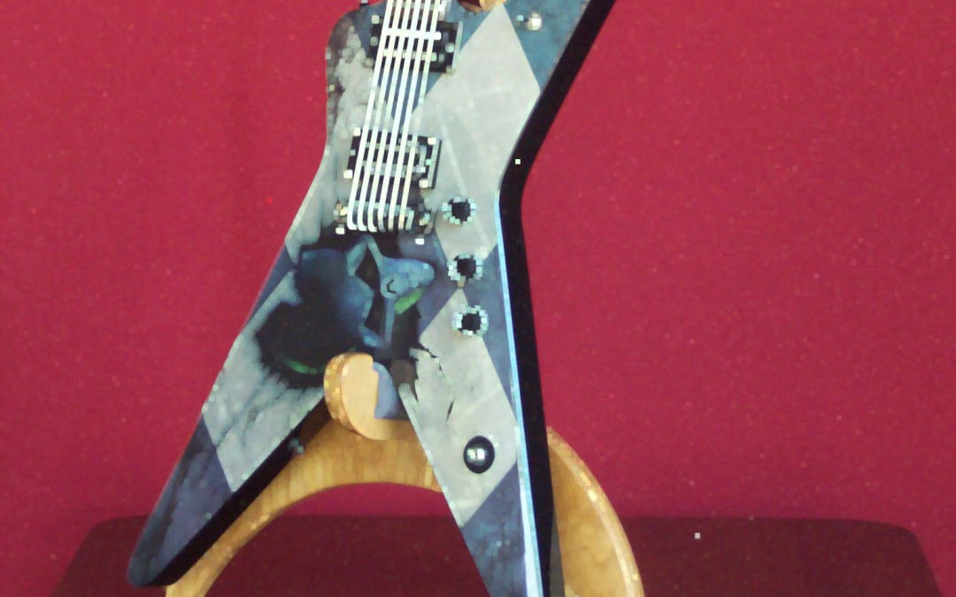Guitar stand designed using 3D CAD