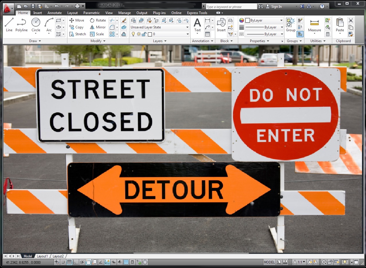 ACAD screen w signs - Best CAD Tips