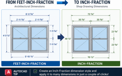 Creating an “Inch-Only” dimension style to simplify shop drawings review